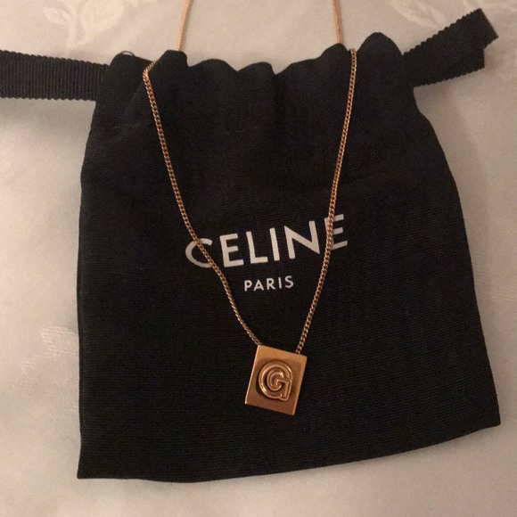 celine-jewelry-celine-alphabet-letter-g-necklace-poshmark